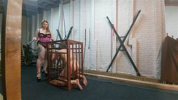 I put my slave in a cage and make him lick my dirty heels (2024/MPEG-4/763 MB)