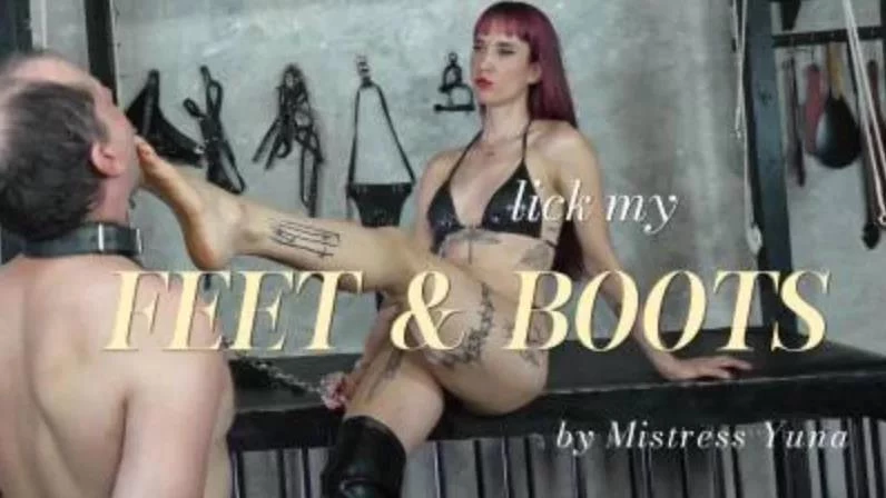 Dominatrix Yuna in Video Lick My Feet And Boots (2025/MPEG-4/292 MB)