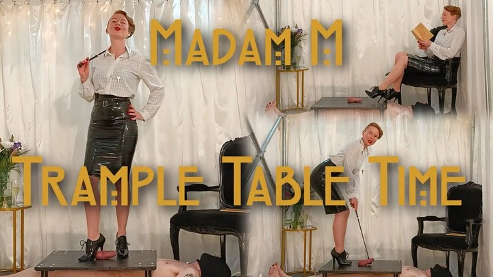 Madam M in Video Trample Table Time - Punishingly Brutal High Heel And Cropping CBT Discipline (2025/MPEG-4/1.68 GB)