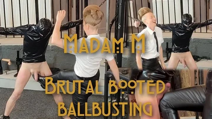 Madam M in Video Brutal Booted Ballbusting - Punished Bound And Ballbusted In Knee High Boots (2025/MPEG-4/2.30 GB)