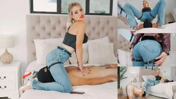 Young Goddess Kim in Video Beneath Blue Jeans Goddess Kim Uses Chastity Slave Object (2025/MPEG-4/1.09 GB)