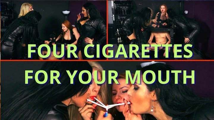 House of Sinn - Human Ashtray Four Leather Goddesses Humiliate The Bound Chattel Of The House Of Sinn